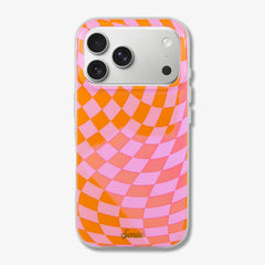 Checkmate Pink/Orange MagSafe® Compatible iPhone Case