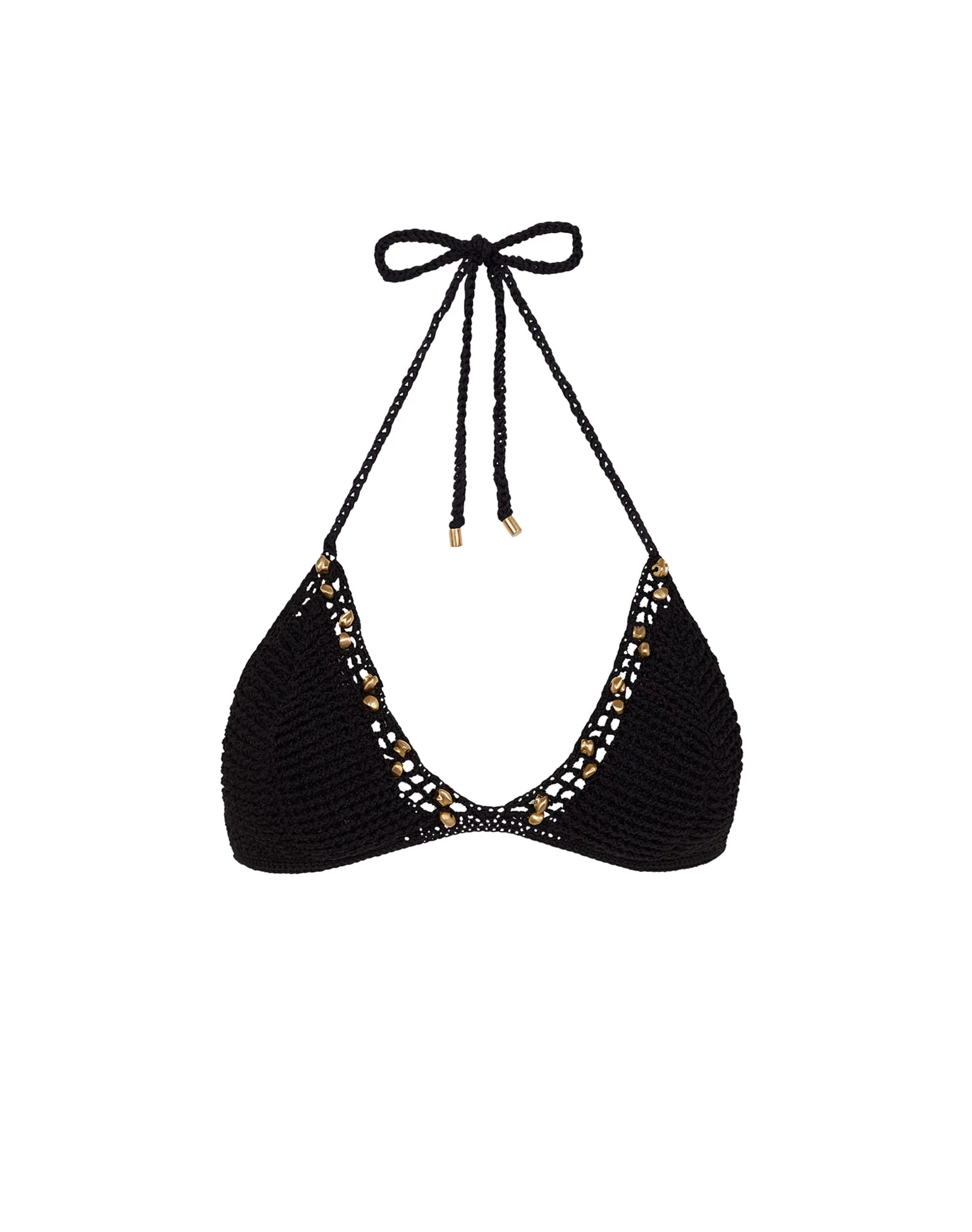 Knit Drew Tri Top - Black