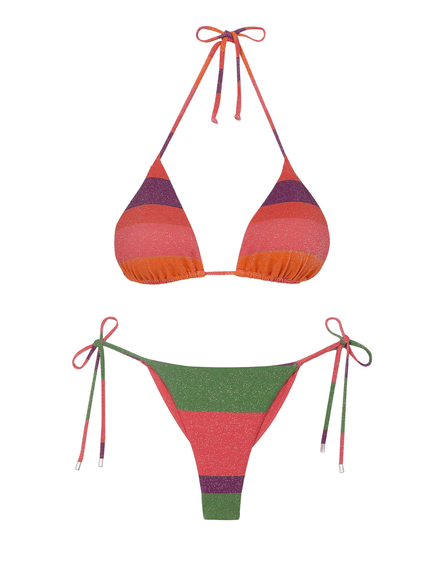 Lurex Tri Top - Heatwave